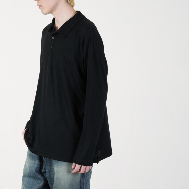 AXESQUIN(����������������) MERIO WOOL L/S POLO SHIRT