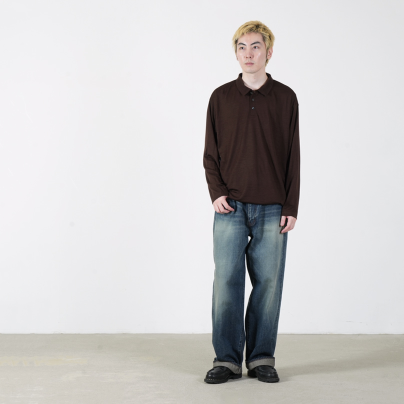 AXESQUIN(����������������) MERIO WOOL L/S POLO SHIRT