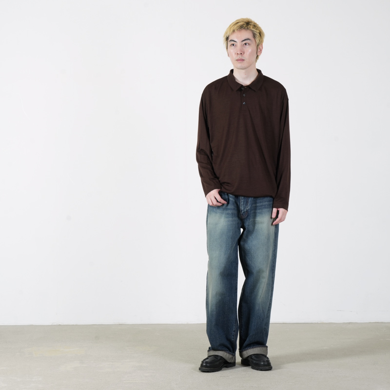 AXESQUIN(����������������) MERIO WOOL L/S POLO SHIRT