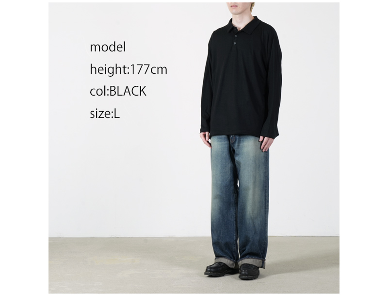 AXESQUIN(����������������) MERIO WOOL L/S POLO SHIRT