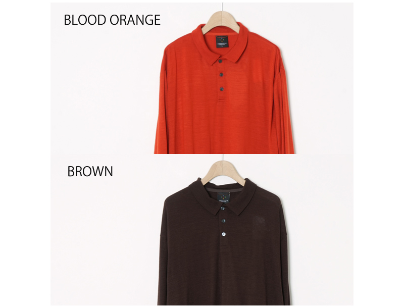 AXESQUIN(����������������) MERIO WOOL L/S POLO SHIRT