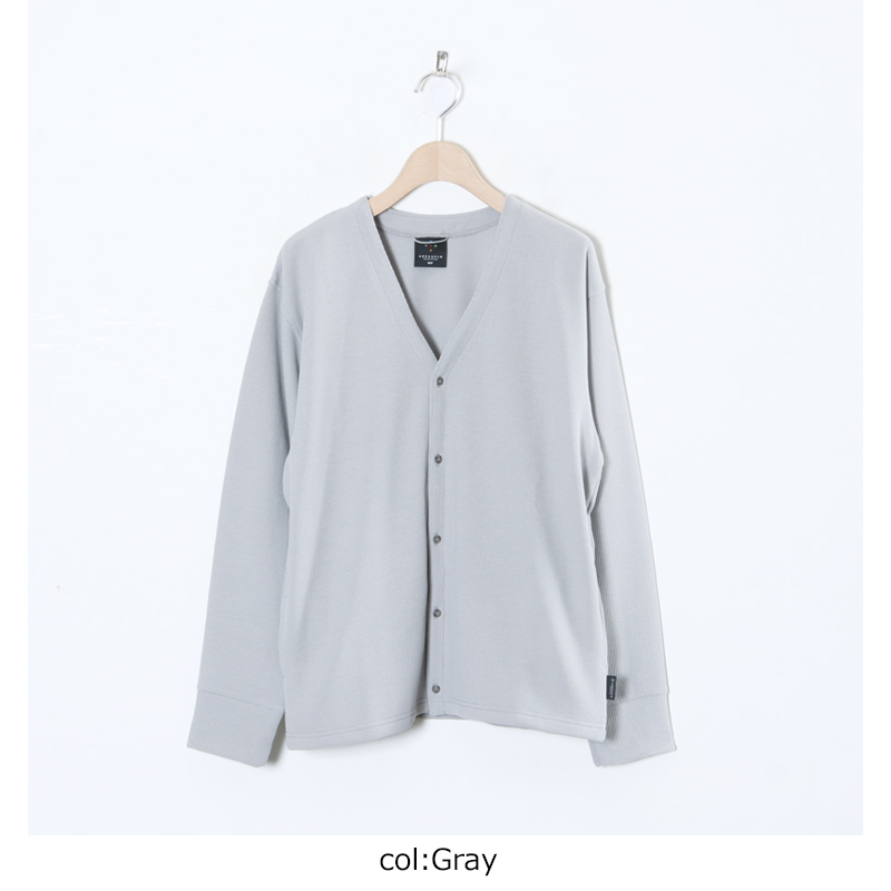 AXESQUIN() QD ECO WAFFLE CARDIGAN