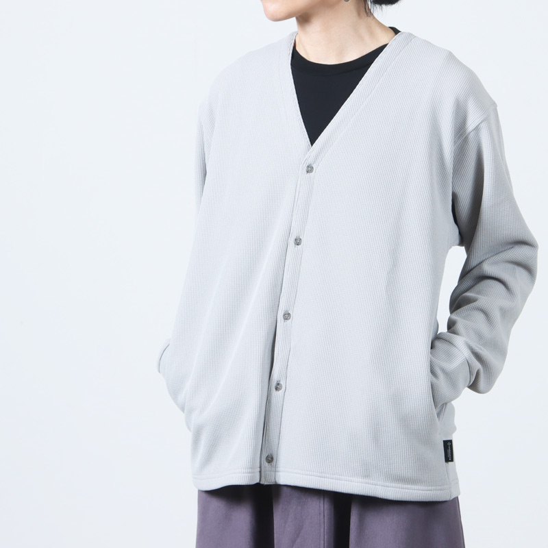 AXESQUIN() QD ECO WAFFLE CARDIGAN