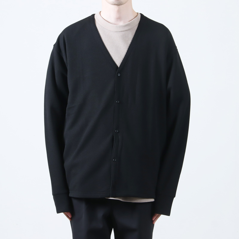 AXESQUIN() QD ECO WAFFLE CARDIGAN