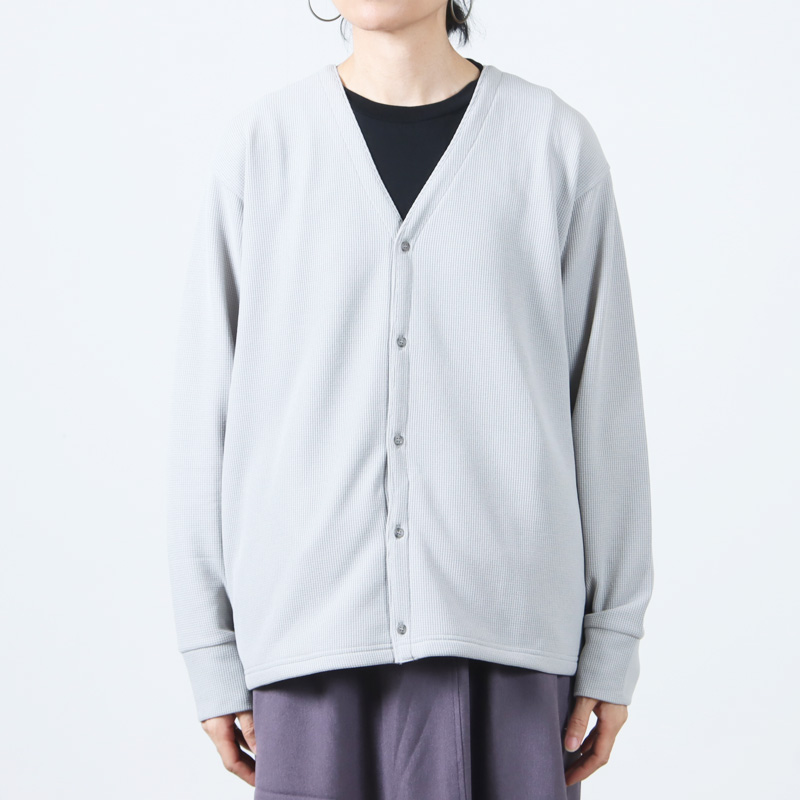 AXESQUIN() QD ECO WAFFLE CARDIGAN