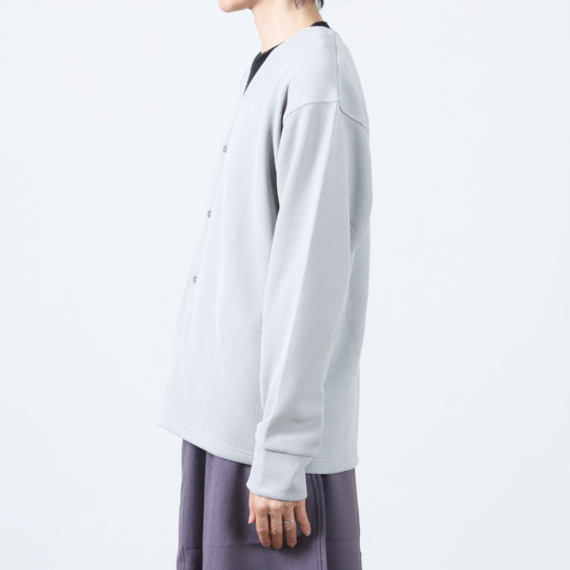 AXESQUIN() QD ECO WAFFLE CARDIGAN