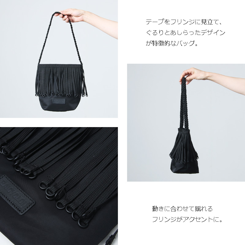 bagjack(Хåå) TAPE FRINGE ONE SHOUDER BAG SMALLNYLON TWILL
