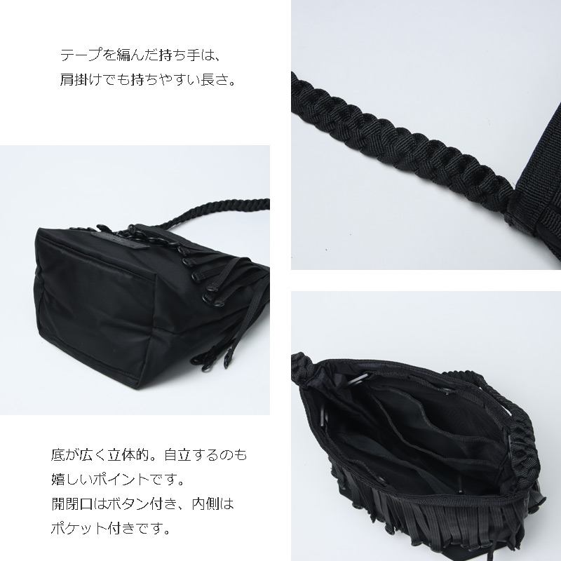bagjack(Хåå) TAPE FRINGE ONE SHOUDER BAG SMALLNYLON TWILL