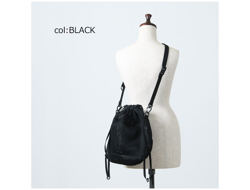 bagjack(Хåå) MESH DRAW STRING BAG SMALLPOLYESTER DOUBLE SIDE AIR MESH
