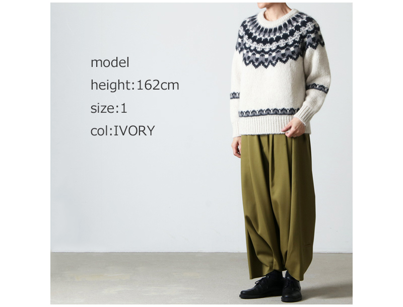 BATONER (バトナー) MOHAIR NORDIC CREW NECK / モヘアノルディック ...