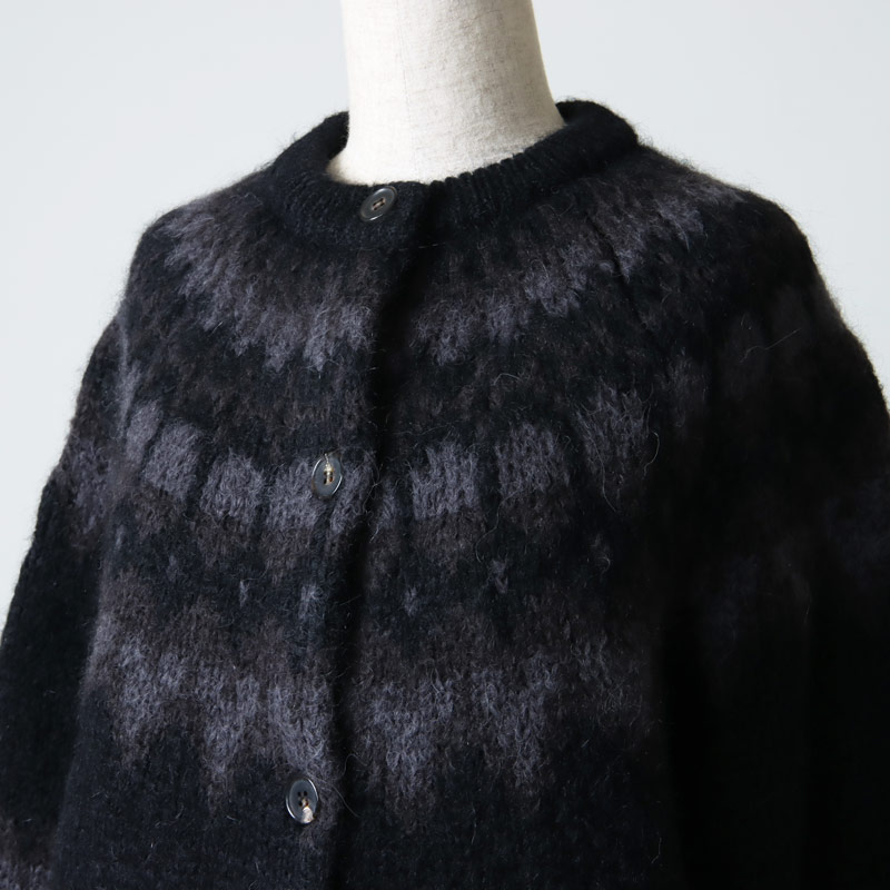 BATONER (バトナー) MOHAIR NORDIC CREW NECK CARDIGAN / モヘア