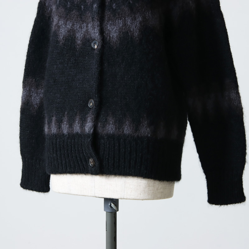 BATONER (バトナー) MOHAIR NORDIC CREW NECK CARDIGAN / モヘア ...