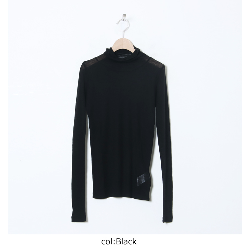 BATONER(Хȥʡ) MELTY RIB HIGH NECK LONG SLEEVE T-SHIRT