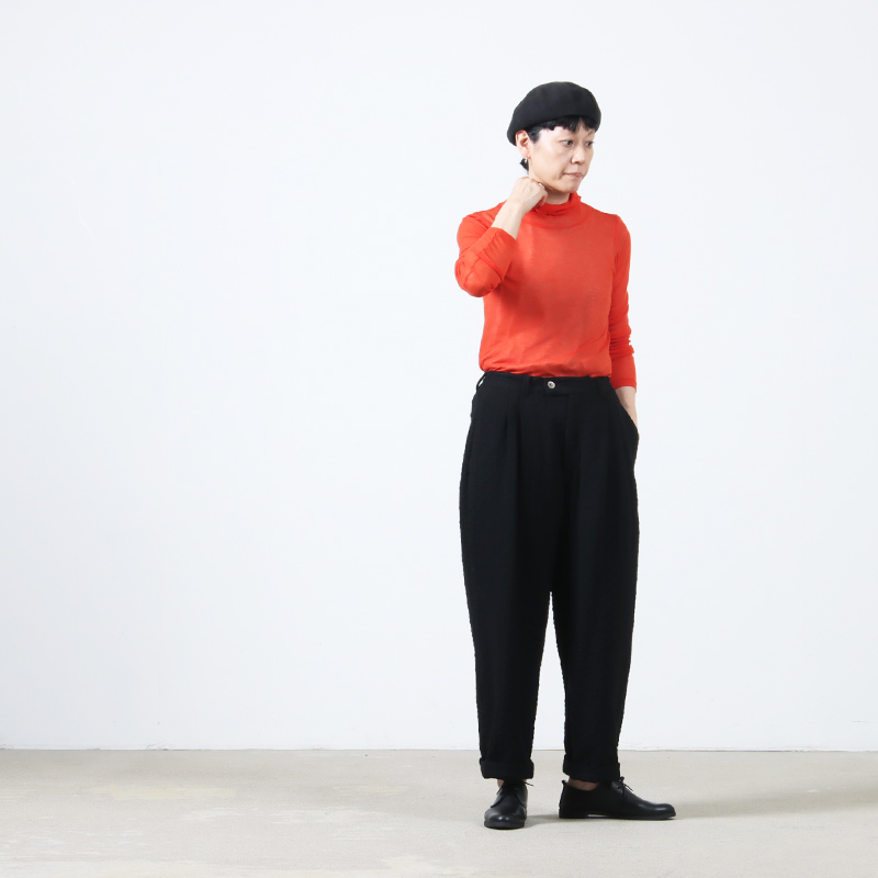 BATONER(Хȥʡ) MELTY RIB HIGH NECK LONG SLEEVE T-SHIRT