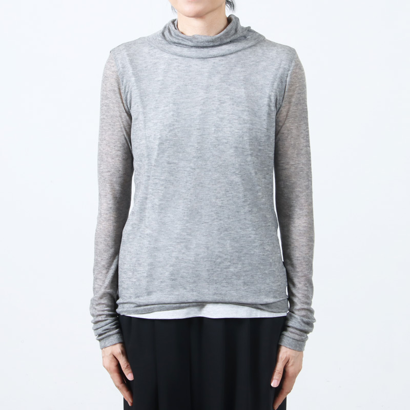 BATONER(Хȥʡ) MELTY RIB HIGH NECK LONG SLEEVE T-SHIRT
