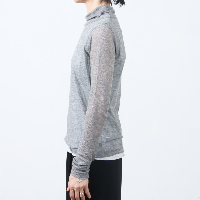 BATONER(Хȥʡ) MELTY RIB HIGH NECK LONG SLEEVE T-SHIRT