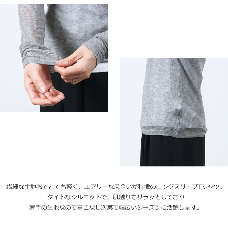BATONER(Хȥʡ) MELTY RIB HIGH NECK LONG SLEEVE T-SHIRT