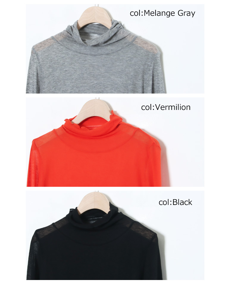 BATONER(Хȥʡ) MELTY RIB HIGH NECK LONG SLEEVE T-SHIRT