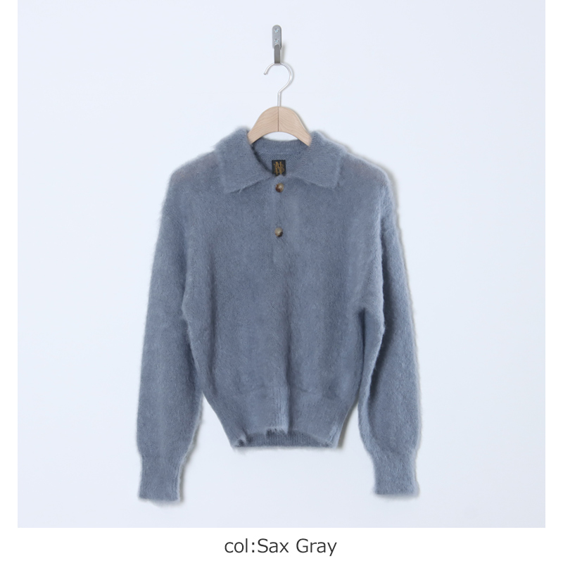 BATONER(Хȥʡ) PURE MOHAIR SHAGGY POLO