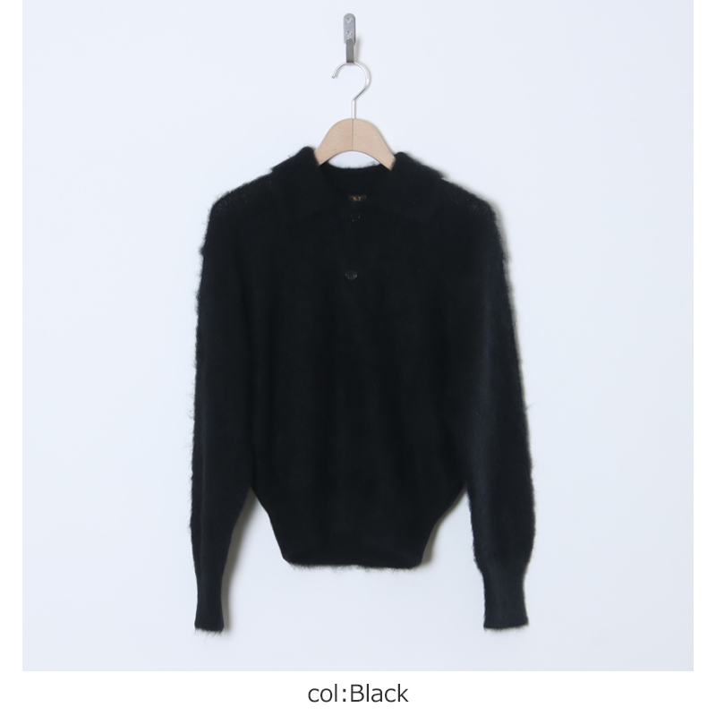 BATONER(Хȥʡ) PURE MOHAIR SHAGGY POLO
