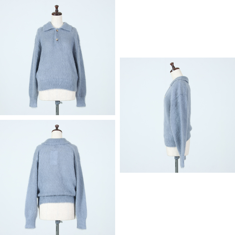 BATONER(Хȥʡ) PURE MOHAIR SHAGGY POLO