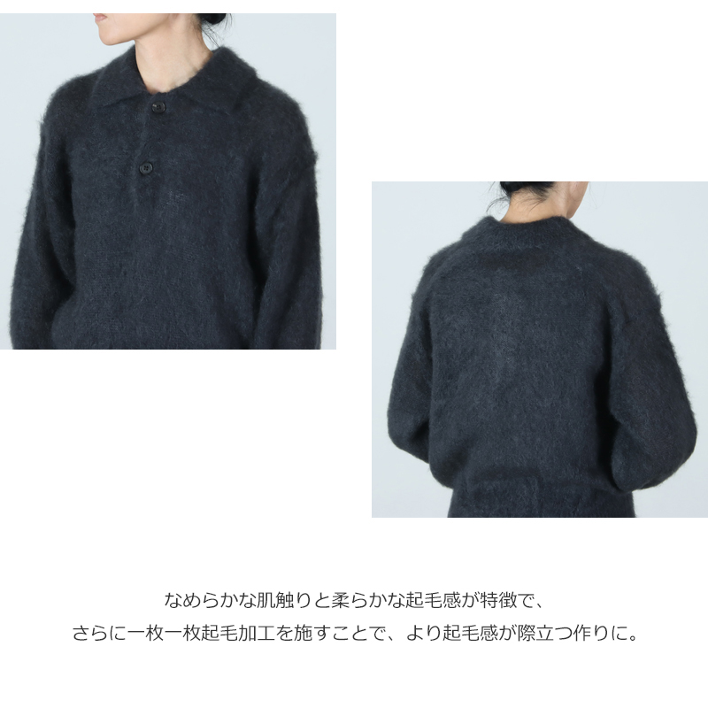 BATONER(Хȥʡ) PURE MOHAIR SHAGGY POLO