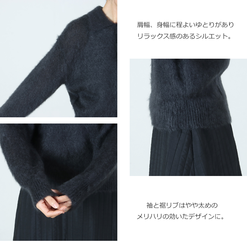 BATONER(Хȥʡ) PURE MOHAIR SHAGGY POLO