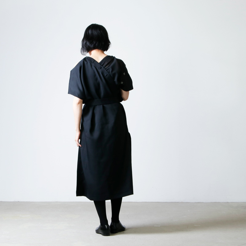 beautiful people(ӥ塼ƥեԡץ) viscosewool gabardin raglan split dress