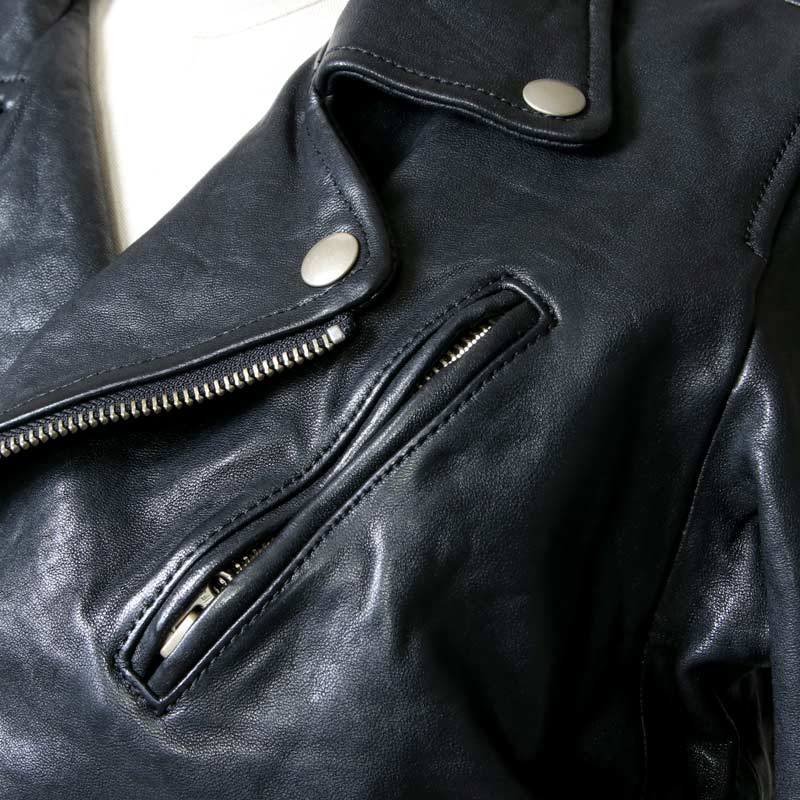 beautiful people (ビューティフルピープル) shrink leather riders jacket /  シュリンクレザーライダースジャケット