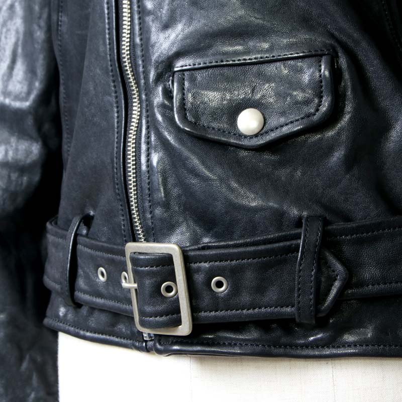 beautiful people (ビューティフルピープル) shrink leather riders jacket / シュリンク レザーライダースジャケット