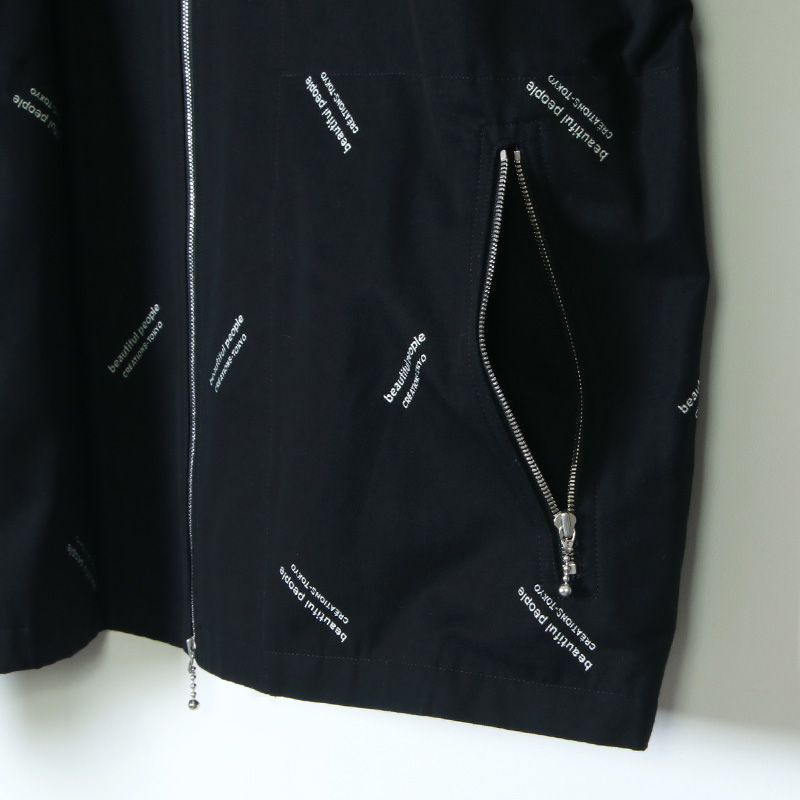 beautiful people(ӥ塼ƥեԡץ) logo jacquard cloth zip up shirt