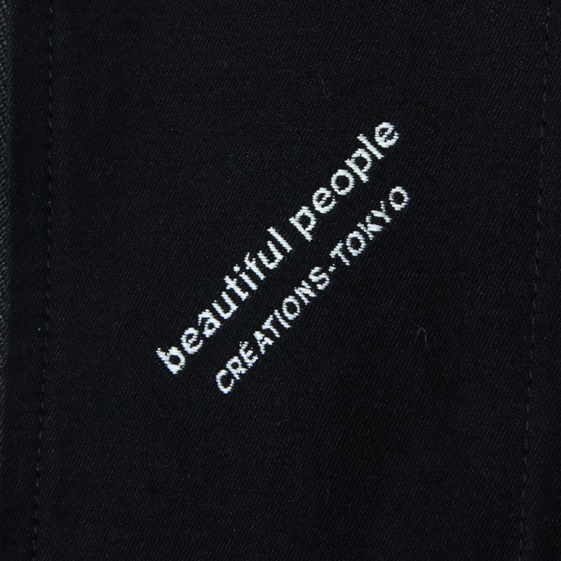 beautiful people(ӥ塼ƥեԡץ) logo jacquard cloth zip up shirt