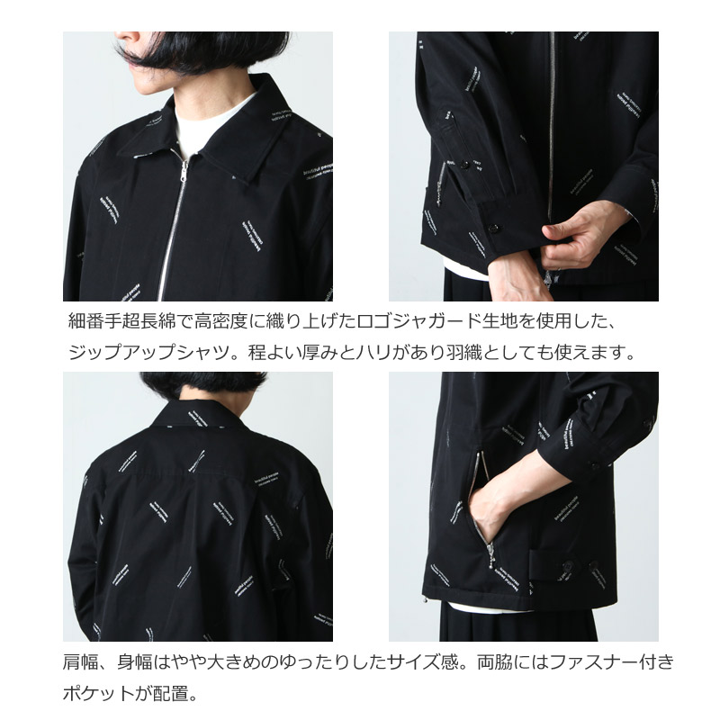 beautiful people(ӥ塼ƥեԡץ) logo jacquard cloth zip up shirt