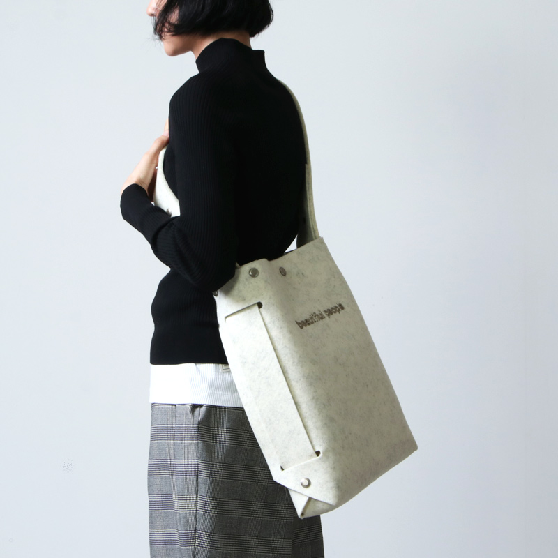 beautiful people (ビューティフルピープル) recycled felt const ructive shoulder bag /  リサイクルフェルコンストラクティブショルダーバッグ