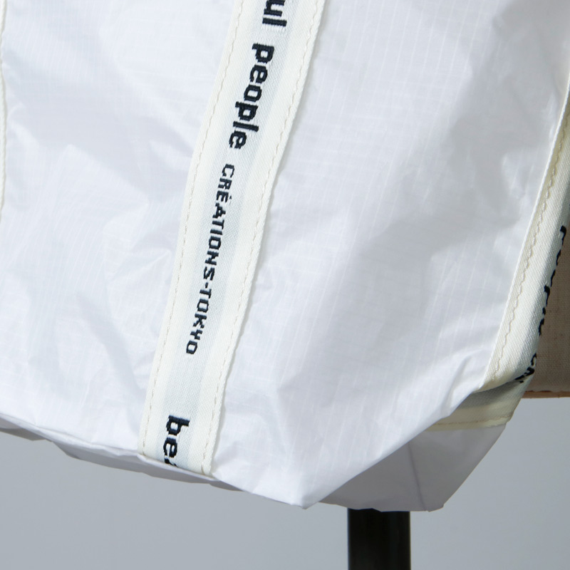 beautiful people(ӥ塼ƥեԡץ) sail cloth logo tapeshoulder bag  white-black