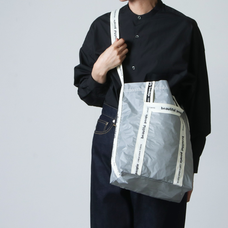 beautiful people(ӥ塼ƥեԡץ) sail cloth logo tape shoulder bag