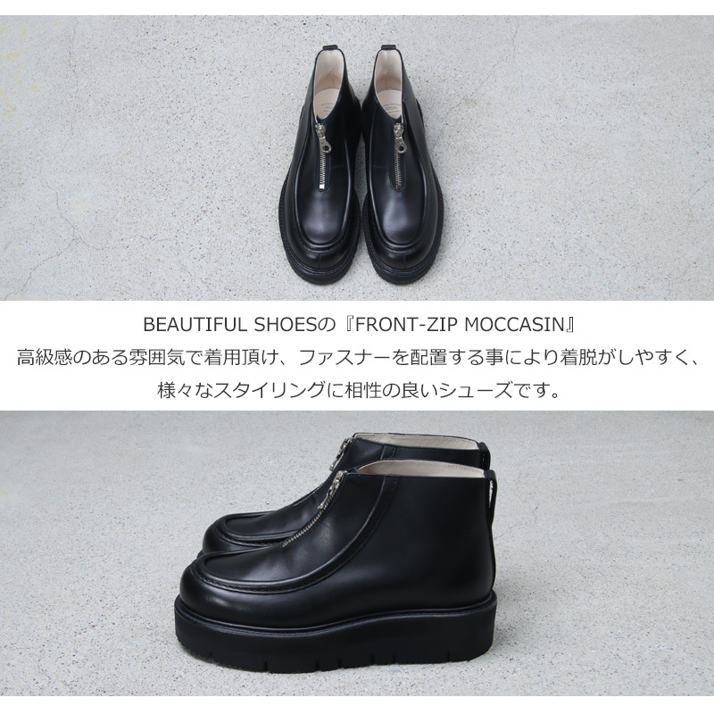 BEAUTIFUL SHOES(�ӥ塼�ƥ��ե륷�塼��) FRONT-ZIP MOCCASIN