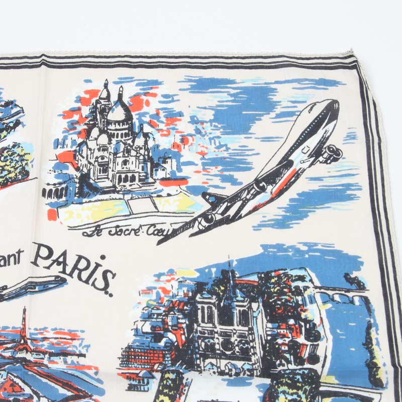 BINDU(ӥɥ) Bandana Cotton Voile / Paris Map -Natural Type