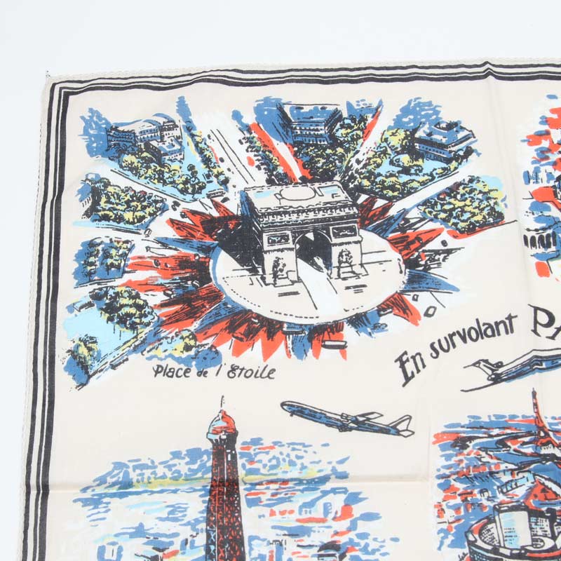 BINDU(ӥɥ) Bandana Cotton Voile / Paris Map -Natural Type
