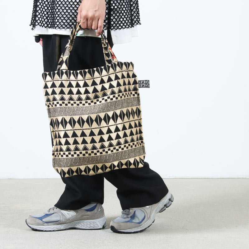 BINDU(ӥɥ) Polyester / Tribal Jacquard Reverse Tote Bag 