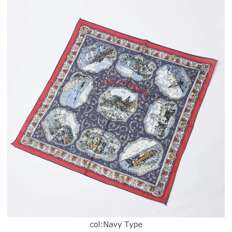 BINDU(�ӥ�ɥ���) Bandana Wight Map - Navy Type