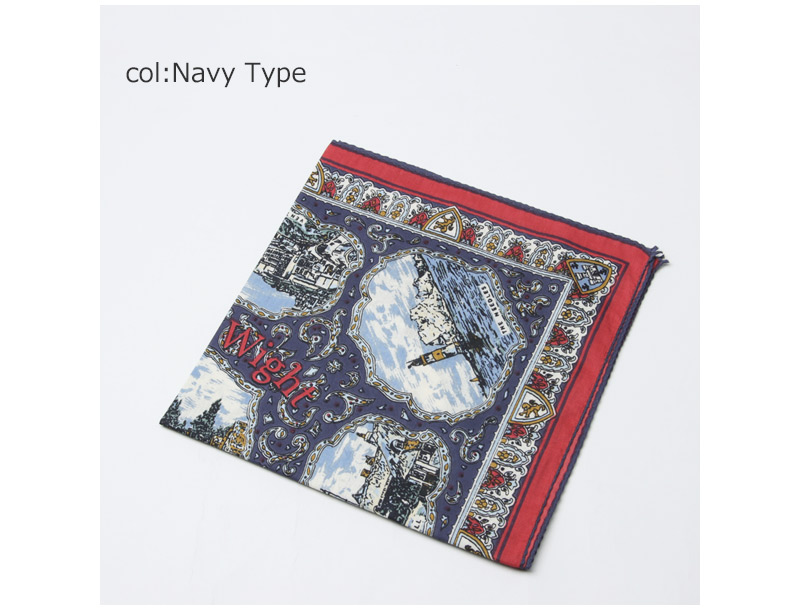 BINDU(�ӥ�ɥ���) Bandana Wight Map - Navy Type