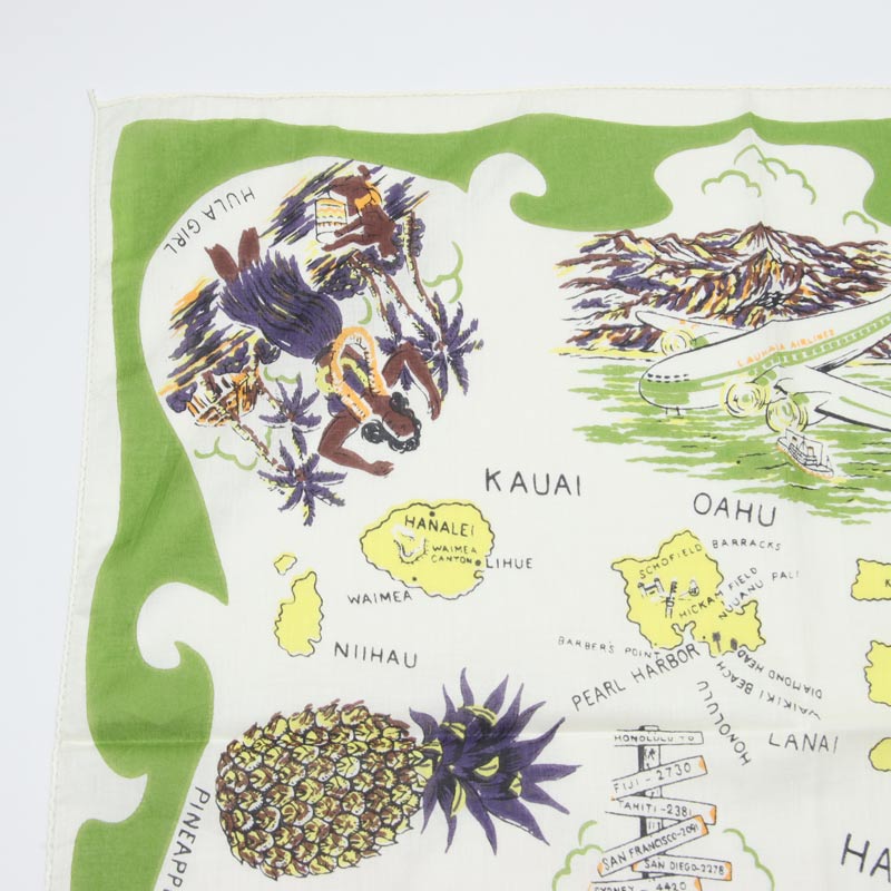 BINDU(�ӥ�ɥ���) Bandana Hawaii - Olive Type