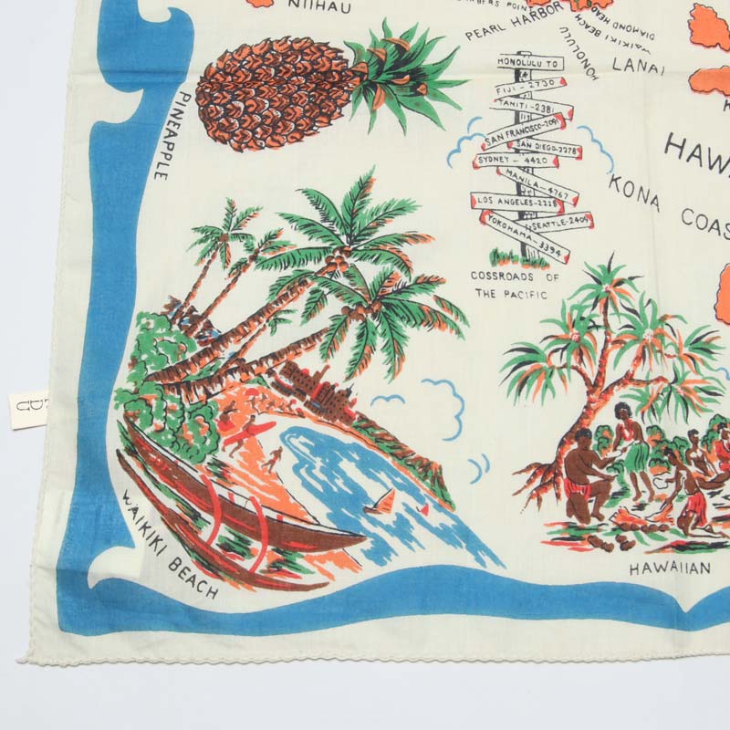 BINDU(�ӥ�ɥ���) Bandana Hawaii - Blue Type