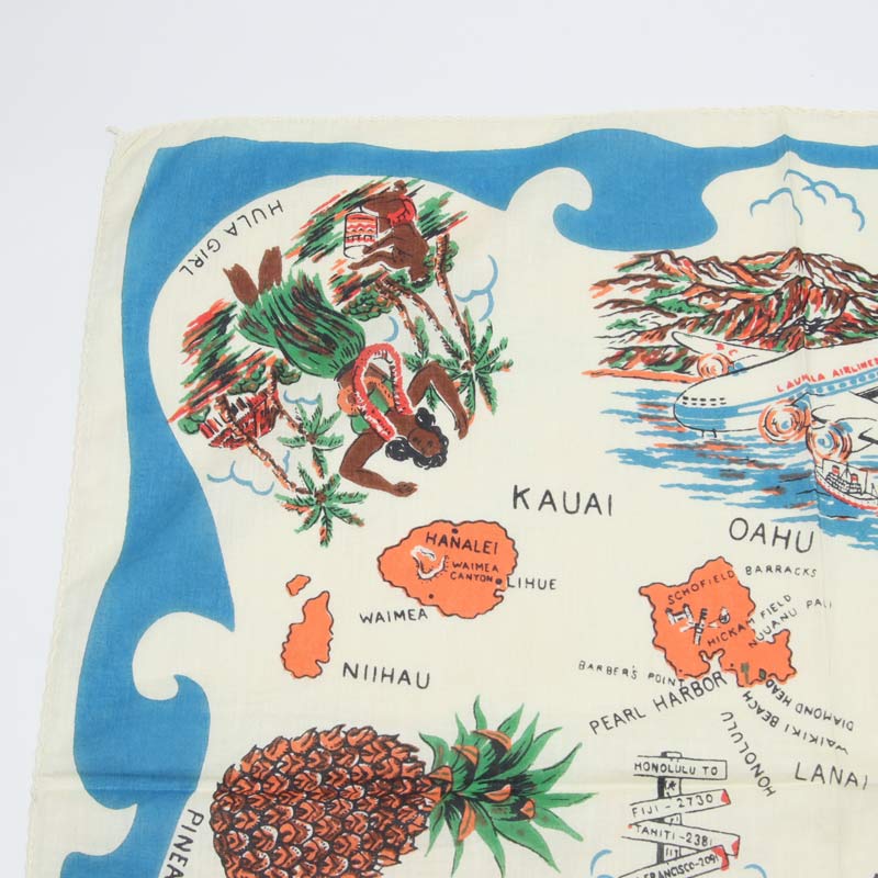 BINDU(�ӥ�ɥ���) Bandana Hawaii - Blue Type