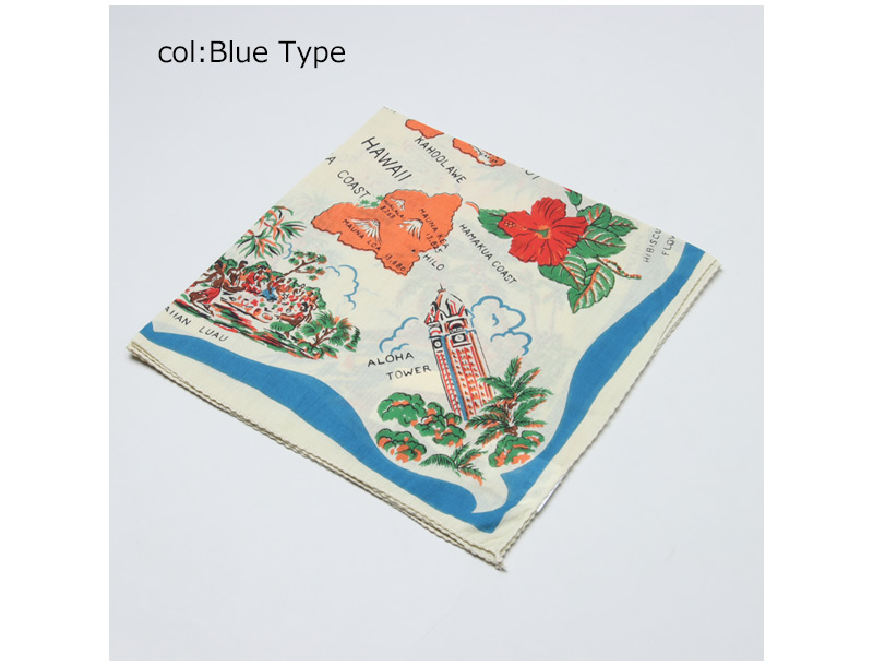 BINDU(�ӥ�ɥ���) Bandana Hawaii - Blue Type