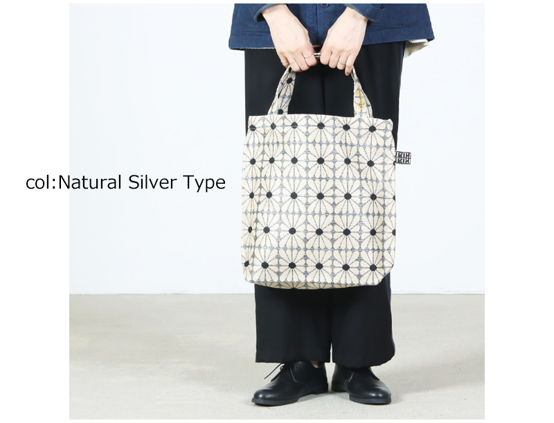 BINDU(�ӥ�ɥ���) Cup Flower Jacquard Reverse Tote