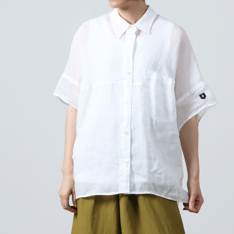 blanc basque (ブランバスク) ラミーローンビッグシャツ