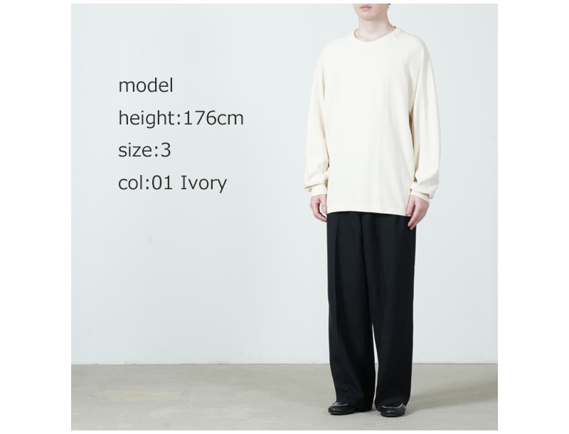 blurhms(�֥顼�ॹ) Co/Silk Nep Raglan Tee