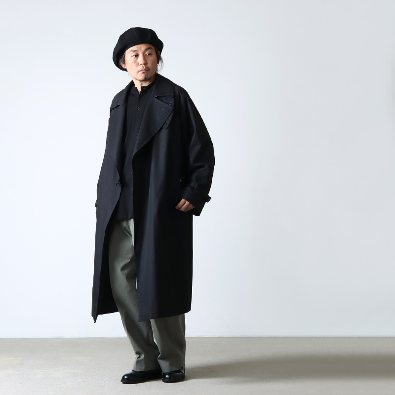 blurhms (ブラームス) Gabardine Double Belt Trench Coat 